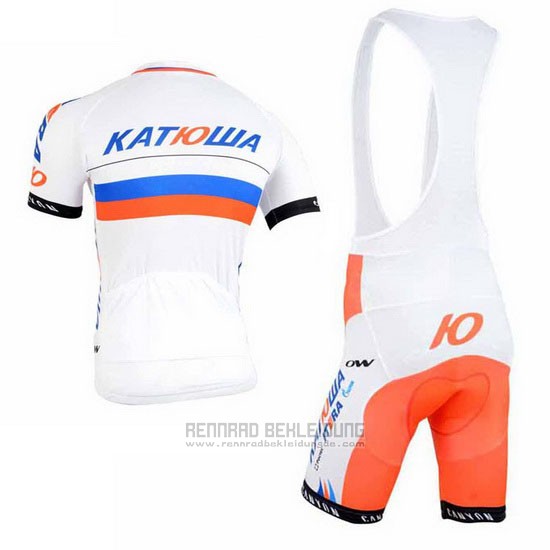 2015 Fahrradbekleidung Katusha Wei Trikot Kurzarm und Tragerhose